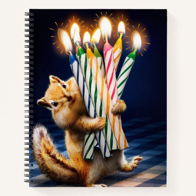 Carnet Chipmunk Birthday Candles (Devant)