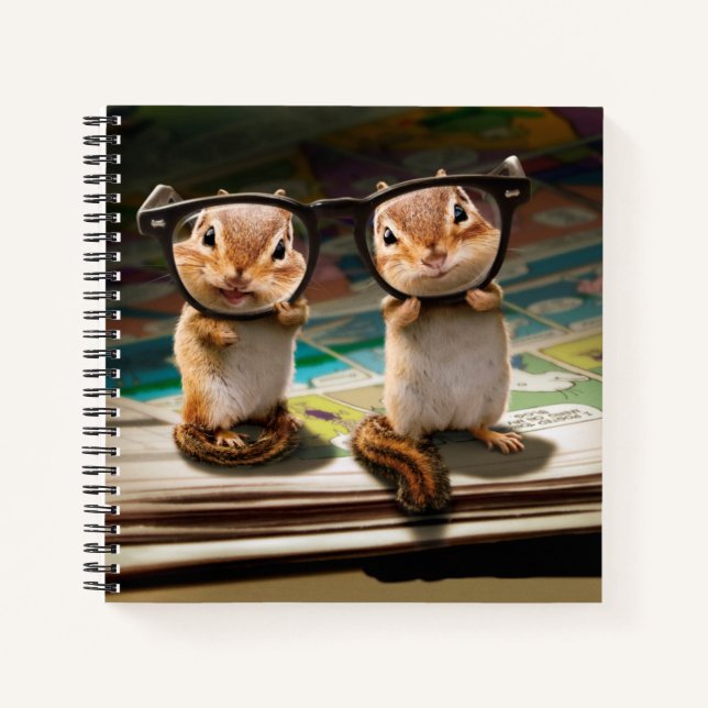 Carnet Chipmunks dans les lunettes de lecture (Devant)