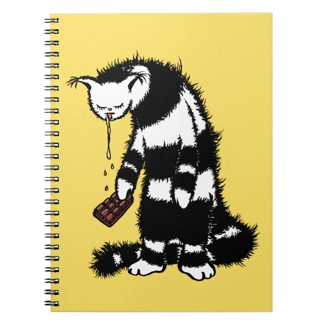 Carnet Chocolat Amoureux Drôle Chat bizarre (Devant)