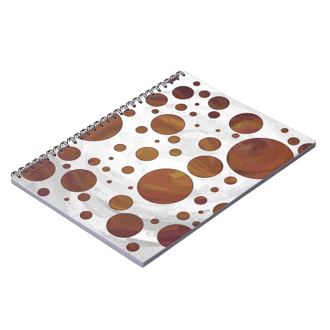 Carnet Chocolat Carmel Swirl Polka Dot (Côté gauche)