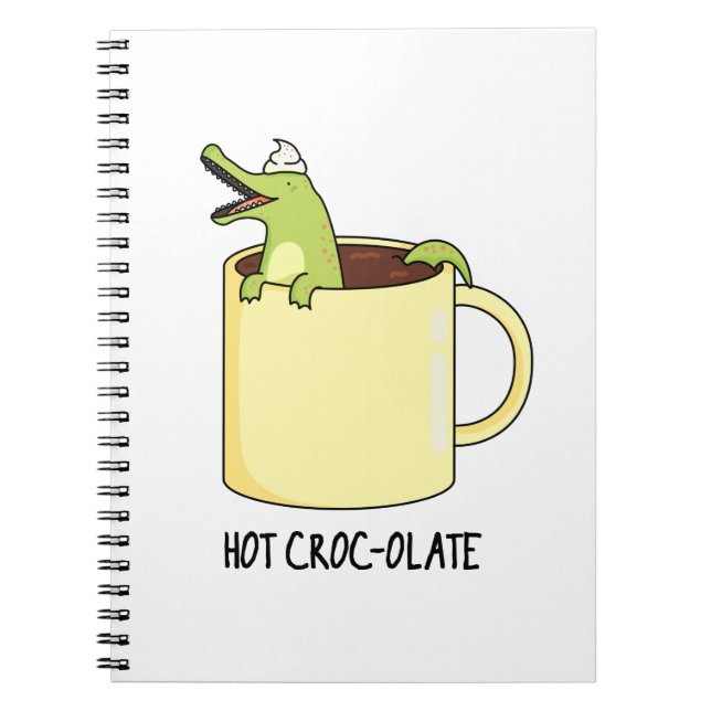 Carnet Chocolat Chaud au Crocodile Blague Drôle  (Devant)
