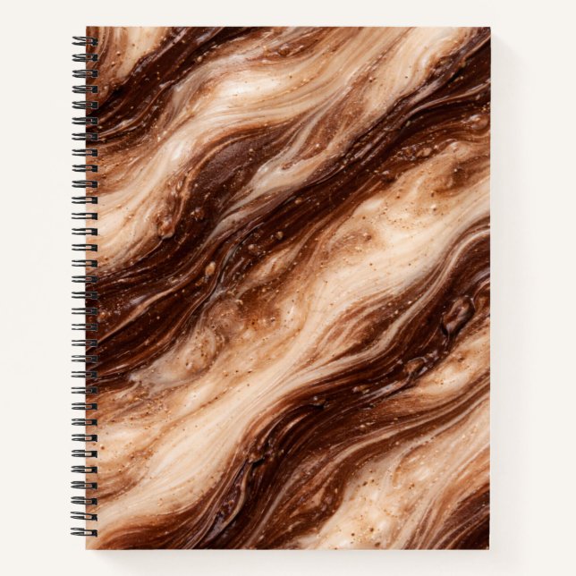 Carnet Chocolate Milkshake Marble Texture (Devant)