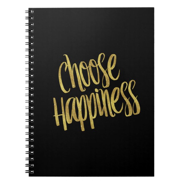 Carnet Choisir le devis de bonheur Faux Gold Foil (Devant)