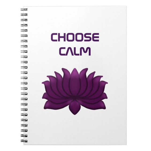 Carnet Choisissez Fleur de Lotus Violet Calme  (Devant)