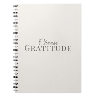 Carnet Choisissez la gratitude – Conception de typographi