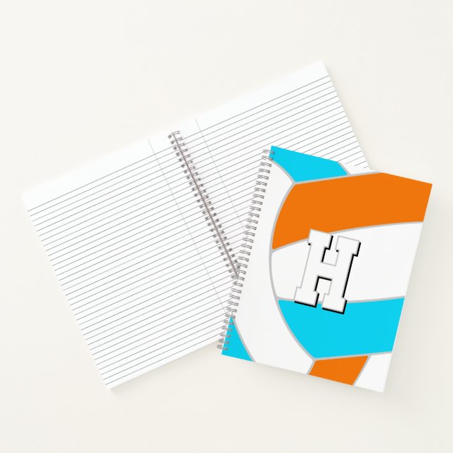 Carnet choisissez les couleurs de TOUTE équipe monogramme (Intérieur)