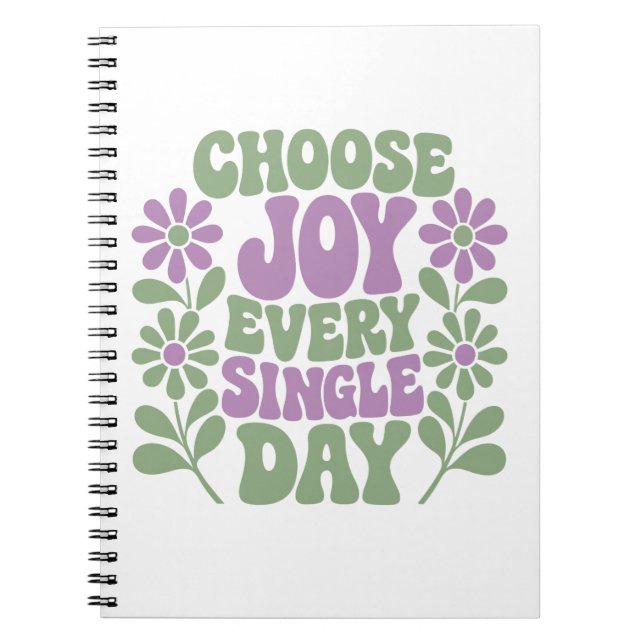 Carnet Choose Joy Every Single Day Sage Lavender  (Devant)