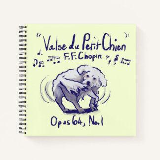 Carnet Chopin Minute Waltz Spiral Notebook