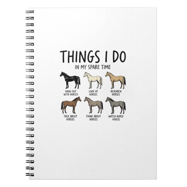 Carnet Choses drôles que je fais pour amateur de chevaux  (Devant)
