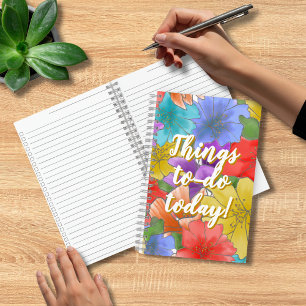Carnet Choses Florales À Faire Aujourd'hui ! Liste de Con