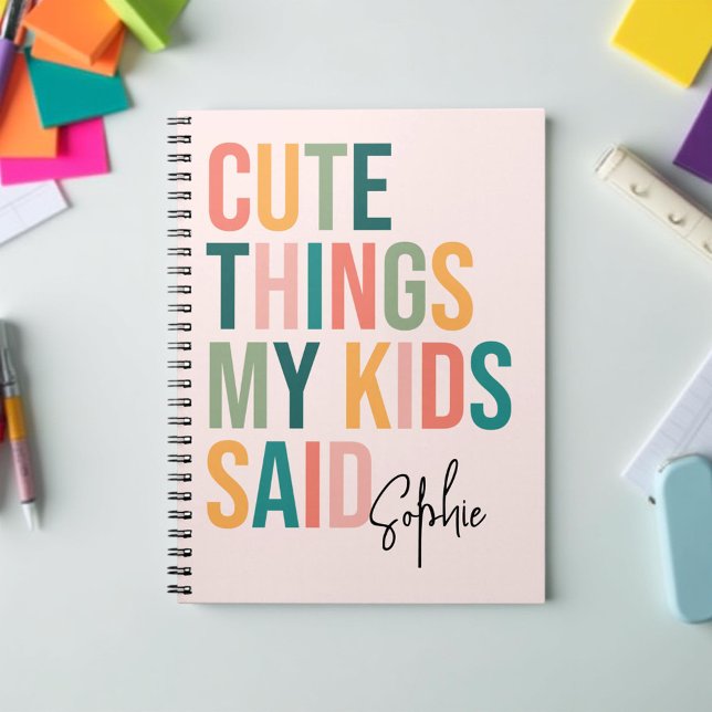 Carnet Choses Mignonnes Que Mes Enfants Ont Dites Cadeau  (Créateur téléchargé)