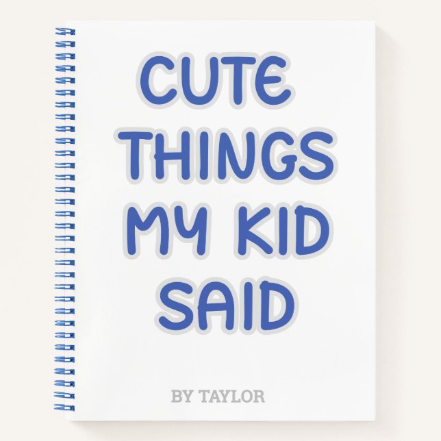 Carnet Choses mignonnes que mon enfant a dites (Devant)