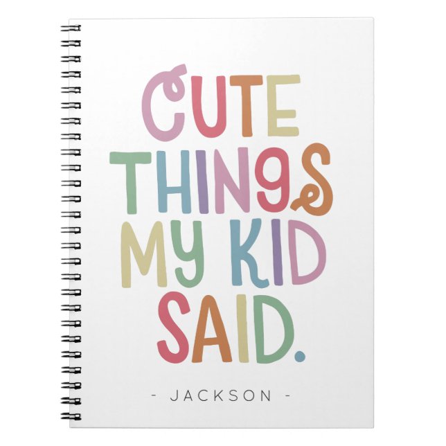 Carnet Choses mignonnes que mon enfant a dites (Devant)