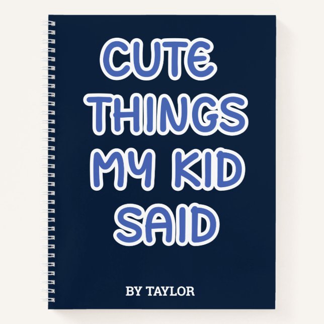 Carnet Choses mignonnes que mon enfant a dites (Devant)