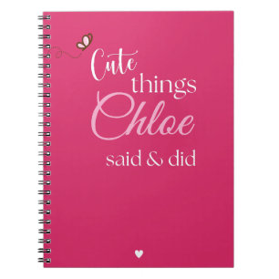 Carnet Choses Mignonnes Que Mon Enfant a Dites & Fait Cad