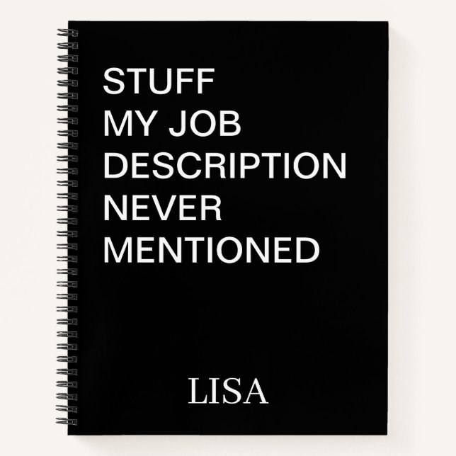 Carnet Choses que ma description de poste n'a jamais ment (Devant)