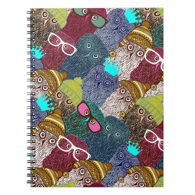 Carnet Chouette dans la couronne (Devant)