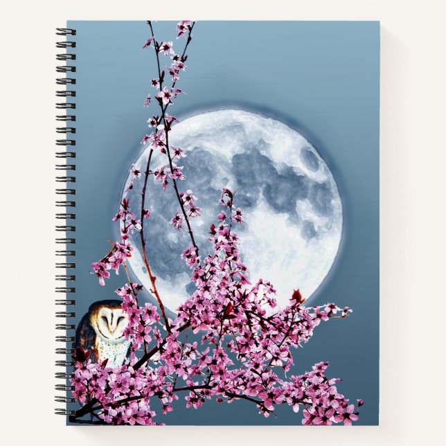 Carnet Chouette dans l'arbre du prune (Devant)