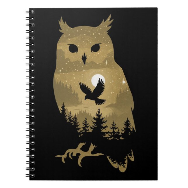 Carnet Chouette de nuit Silhouette (Devant)