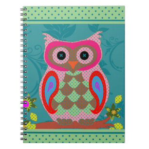 Carnet Chouette et points d'art folklorique