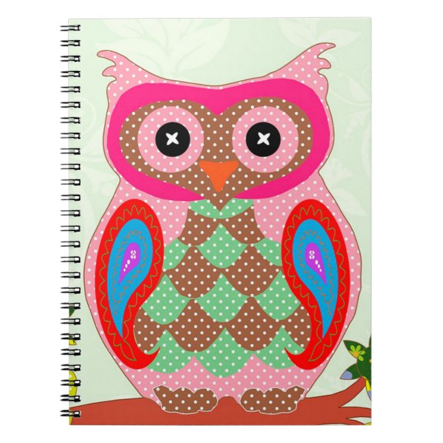 Carnet Chouette fantaisie (Devant)