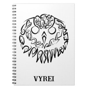 Carnet Chouette tribale noire et blanche