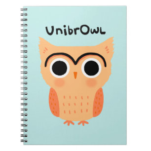 Carnet Chouette unibrow UnibrOwl Chouette à sourcils mi