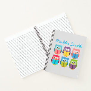 Carnet Chouettes de lecture mignonnes