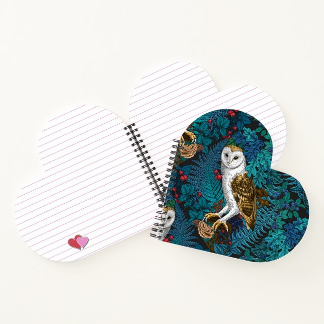 Carnet Chouettes, fougères, chênes et baies 3 (Intérieur)