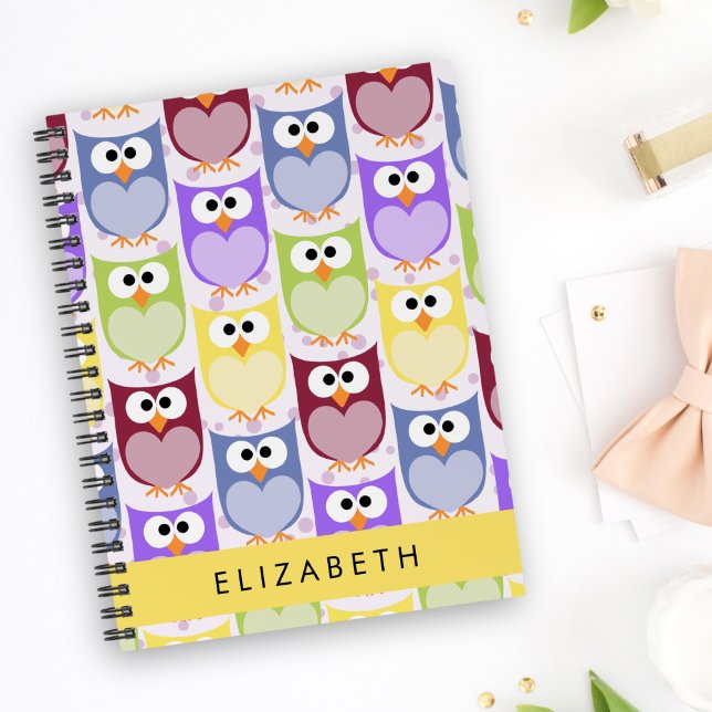 Carnet Chouettes mignonnes, Chouette Motif, Chouettes col (Créateur téléchargé)