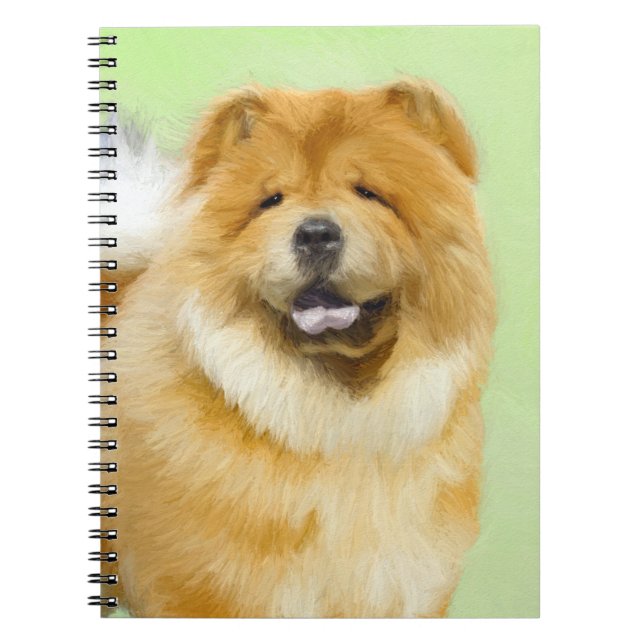 Carnet Chow Chow Painting - Cute Original Dog Art (Devant)