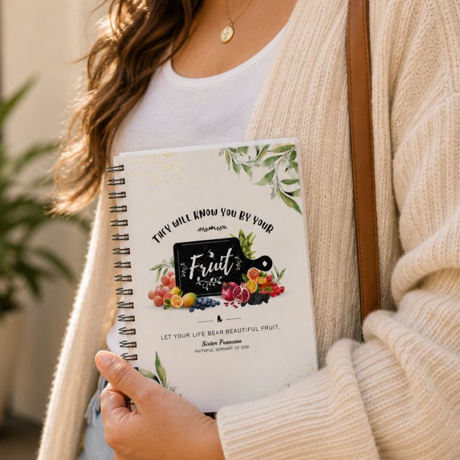 Carnet Chrétien Ils vous connaîtront à vos fruits (Christian notebook)