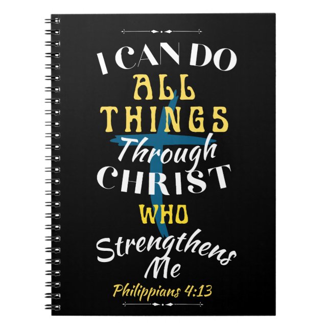Carnet Christ Strengthens Me (Devant)