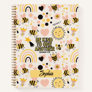 Carnet Christian Be Kind Scripture Mignonne Abeilles Whim