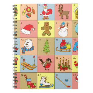 Carnet Christmas Advent : Collection d'éléments Doodle