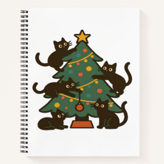 Carnet Christmas Cats Around The Tree Holiday Classic