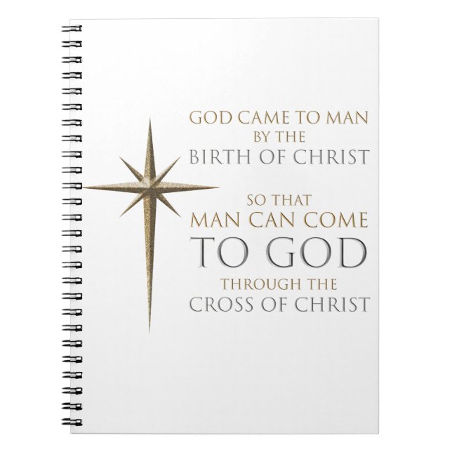 Carnet Christmas Christian Faith Star : Birth & Cross (Devant)