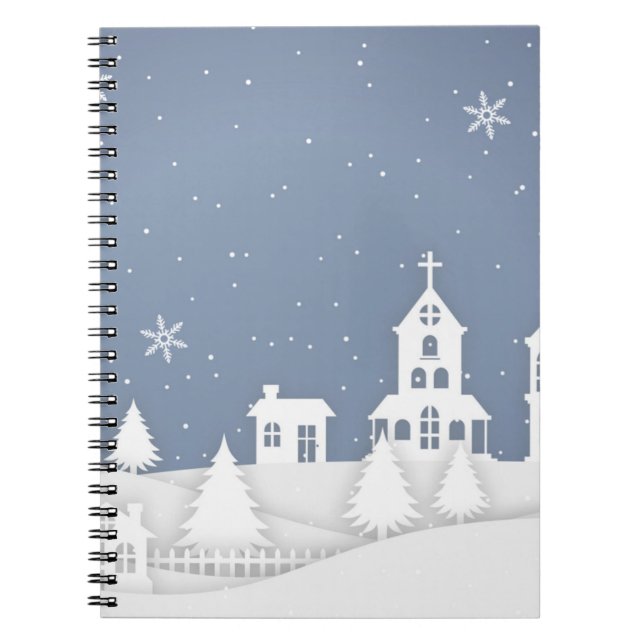 Carnet Christmas Church Landscape (Devant)