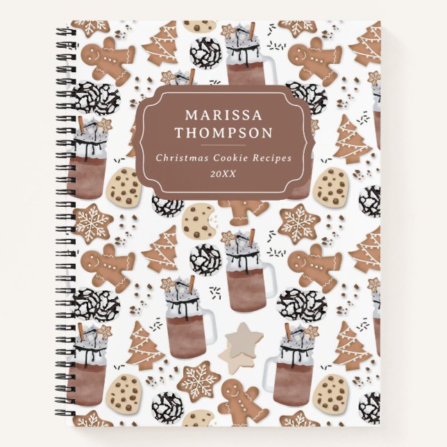 Carnet Christmas Cookies Holiday Baking Recipe Cookbook (Devant)