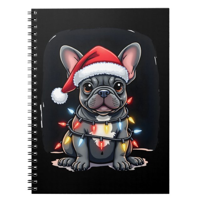 Carnet Christmas Dog French Bulldog Xmas Frenchie Men Wom (Devant)