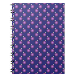 Carnet Christmas Notebook with Purple Baubles