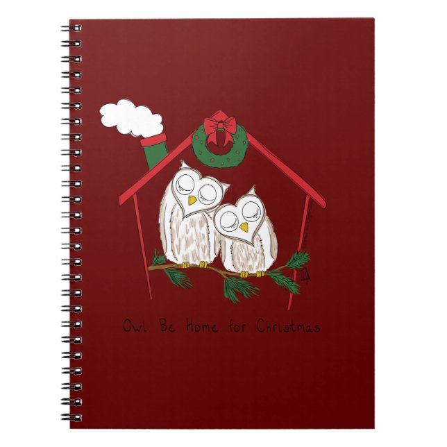 Carnet Christmas Owl Be Home Cute (Devant)
