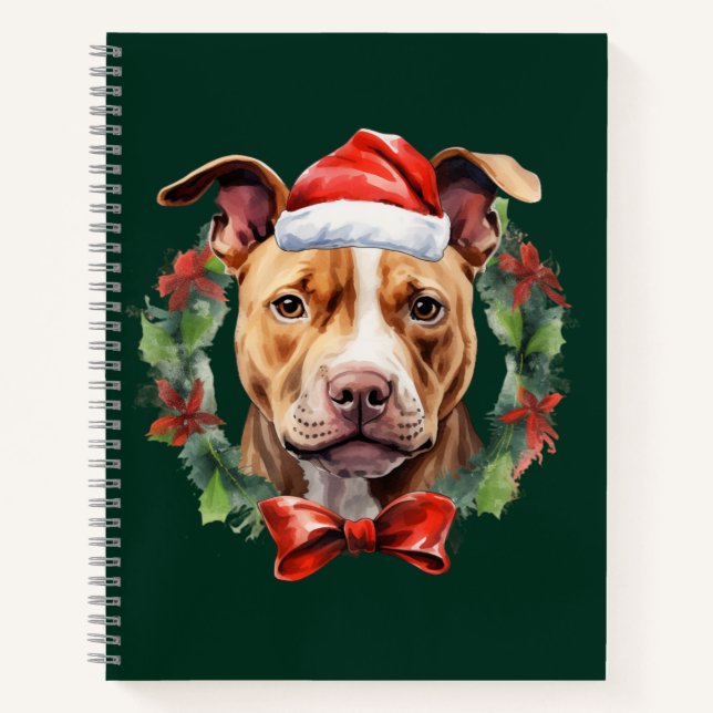 Carnet Christmas Pitbull (Devant)