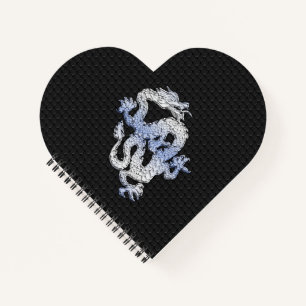 Carnet Chrome comme argent Dragon Black Snake style de pe