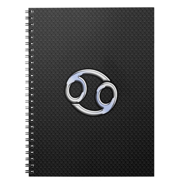 Carnet Chrome comme cancer Zodiac Connexion Noir (Devant)