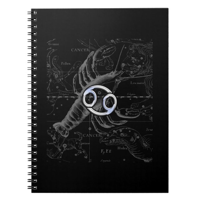Carnet Chrome like Cancer Zodiac Constellation Hevelius (Devant)
