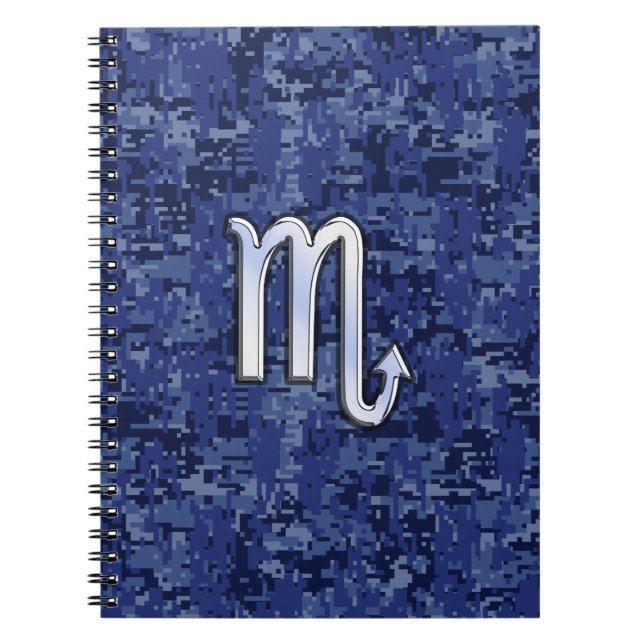 Carnet Chrome Scorpio Zodiac Connexion Marine Camo Bleu (Devant)