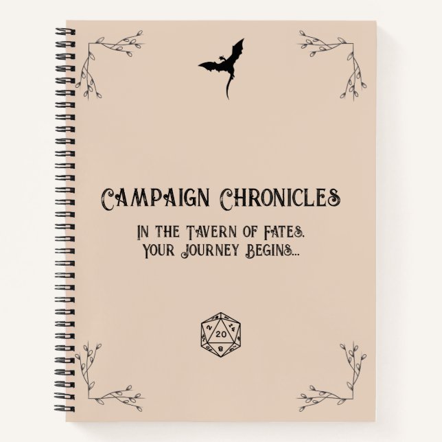 Carnet chronique de la campagne D&D (Devant)