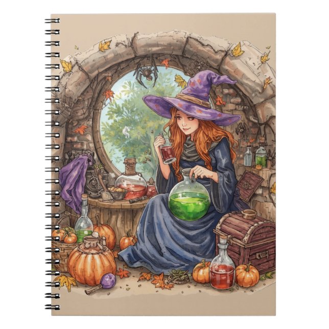 Carnet Chuchotements de Magie, Belle Sorcière et Sa Potio (Devant)