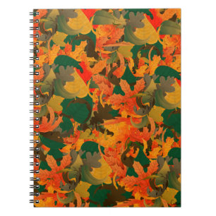 Carnet Chute du Motif Feuille pour l'automne